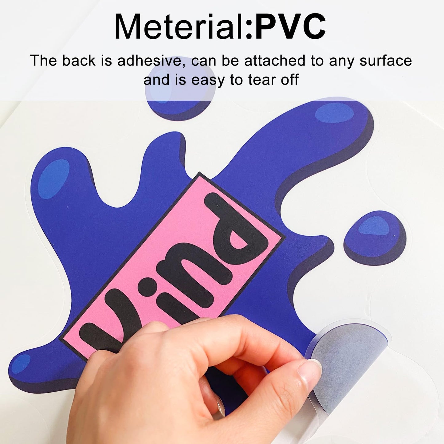 11 Sheets Inspirational Quotes Floor Decals,Ink Splatter Splotches Wallpaper Motivational Hopscotch Game Stickers Positive Saying Wall Decals for Classroom School Kindergarten Bedroom Nursery Floor