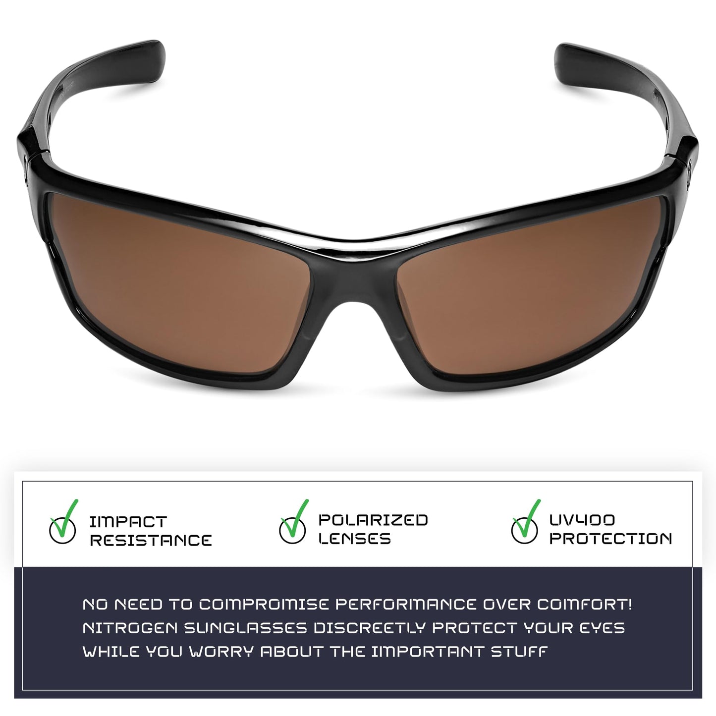 Nitrogen Polarized Wrap Around Sport Sunglasses for Men Women UV400 Driving Fishing Running Sun Glasses