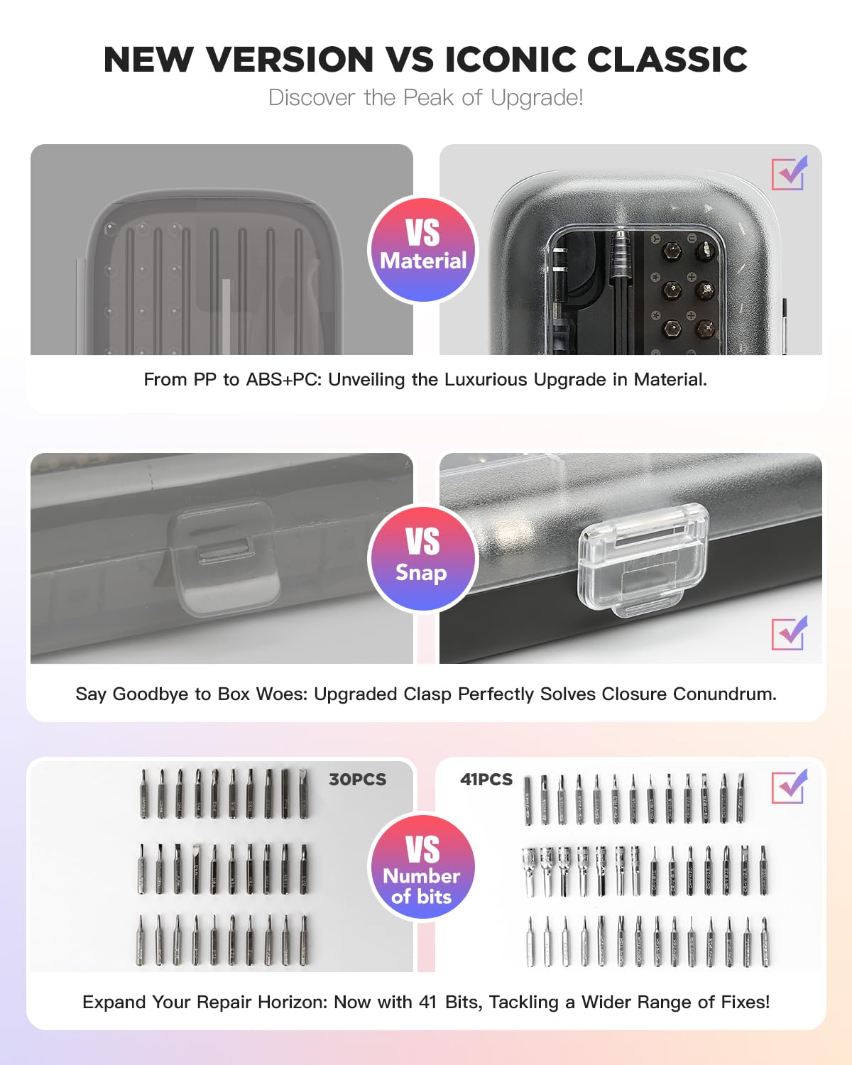 RARTOP Precision Screwdriver Set - 48 in 1 screwdriver bit set Magnetic Small Screwdriver Set with Case, mini screwdriver set for Computer, Laptop, iPhone, MacBook, PC, Game Console, Eyeglass(48-IN-1)
