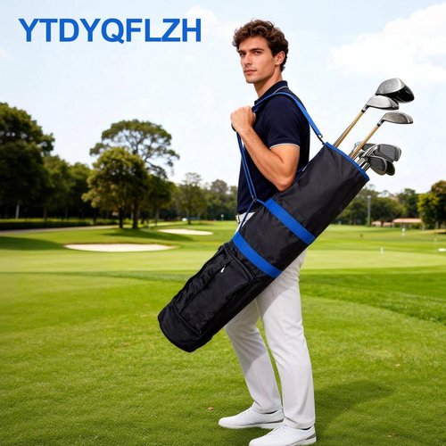 Lightweight Golf Bags for Men, Foldable Golf Club Bags Made of Oxford Cloth, Adjustable Strap, Holds Multiple Clubs, Golf Travel Bag Gifts Compact Design Easy to Store and Travel