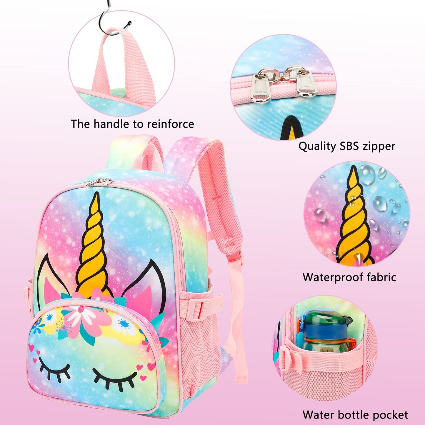 BTOOP Kids Toddler Backpack Girls School Backpack Preschool Ice Cream BookBag Preschool Kindergarten School Bag