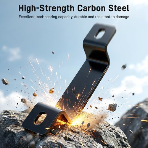 JERBOR 4pcs Roof Top Tent Mounting Clamp for Jeep, 3-1/4" x 1" U Bracket Rustproof Carbon Steel Roof Rack Mount, Sturdy Rooftop Tent Accessories for Jeep