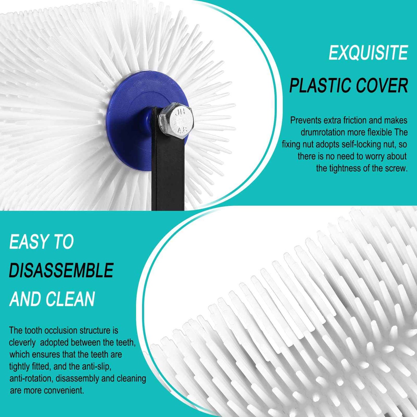 Spiked Roller for Self Leveling,9” Floor Leveling Spiked Roller for Self Leveling Concrete & Epoxy Bubble Removal - Adjustable Handle (34-77in) Lightweight Durable Screed Tool for Cement, Paint