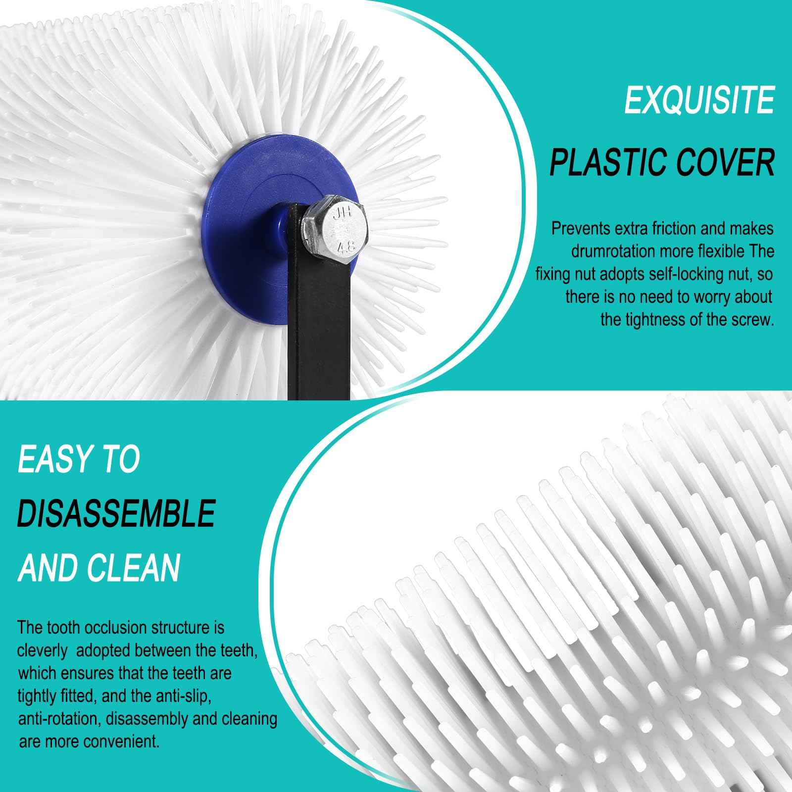 Spiked Roller for Self Leveling,9” Floor Leveling Spiked Roller for Self Leveling Concrete & Epoxy Bubble Removal - Adjustable Handle (34-77in) Lightweight Durable Screed Tool for Cement, Paint