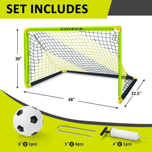Eastgoing Portable Soccer Goal Set- Backyard Indoor Outdoor Mini Soccer Net with Net, Ball, and Pump.Youth Soccer Goal Sets