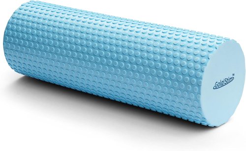 GolgiStim Medium Density Foam Massage Roller - Light Blue Trigger Point Tool for Deep Tissue Recovery | 11.8 Inch