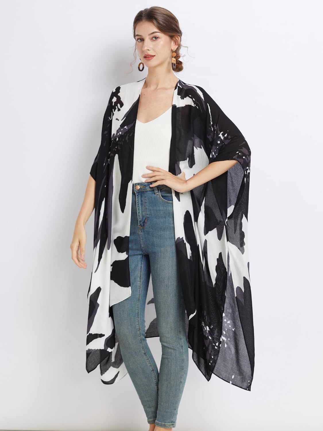 Skiennix Lightweight Boho Kimono | Casual Swimsuit Cover-Up for Women - Perfect for Summer