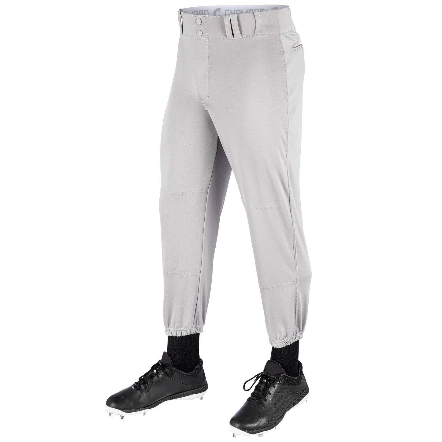 Champro Traditional Fit Triple Crown Classic Baseball Pants in Solid Color with Reinforced Sliding Areas, Gray, Medium