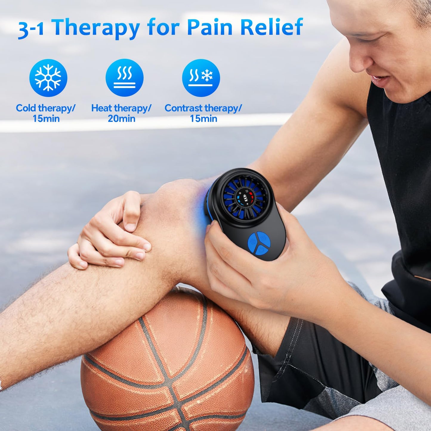 Cold Therapy Machine Recovery Therm Cube for Pain Relief, Muscle Recovery 3-in-1 Heating, Cooling and Contrast Therapy Recovery for Arms, Legs, Ankles, Knees, Shoulders, Back