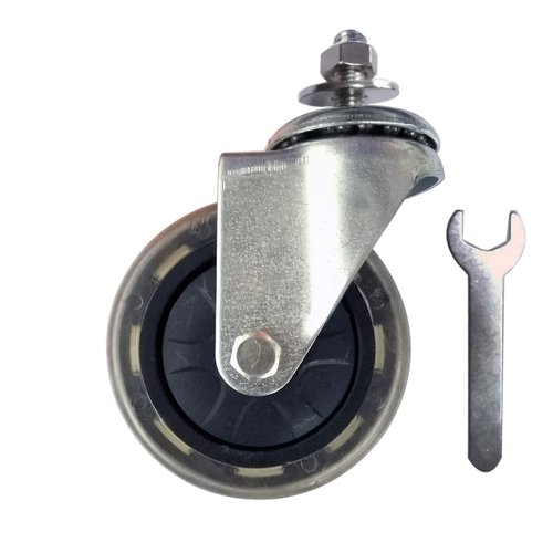 4'' Quiet Rubber Wheel Replacement for Hoverboard Seat Attachment (Single Bolt Type) (4'')
