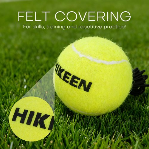 Hikeen 3 Tennis Balls with Strings - Durable Felt Pressurized Tennis Balls