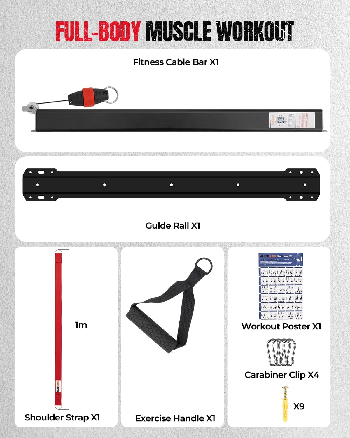 Wall-Mount Cable Machine by [Brand Name] - Adjustable Resistance Home Gym Equipment for Full Body Strength & Toning