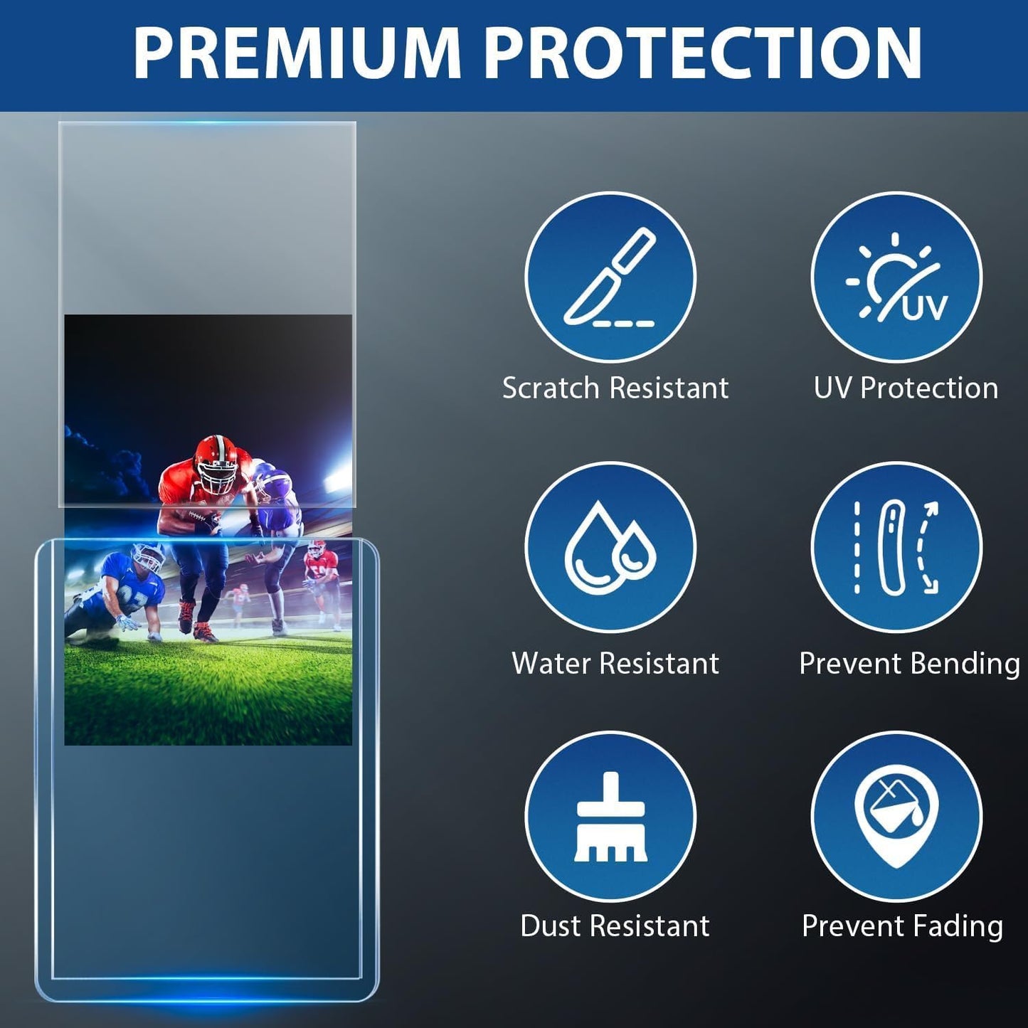 Skiennix 200 Hard Plastic Card Sleeves - Premium Protectors for Baseball & Trading Cards | 3"x 4" Size