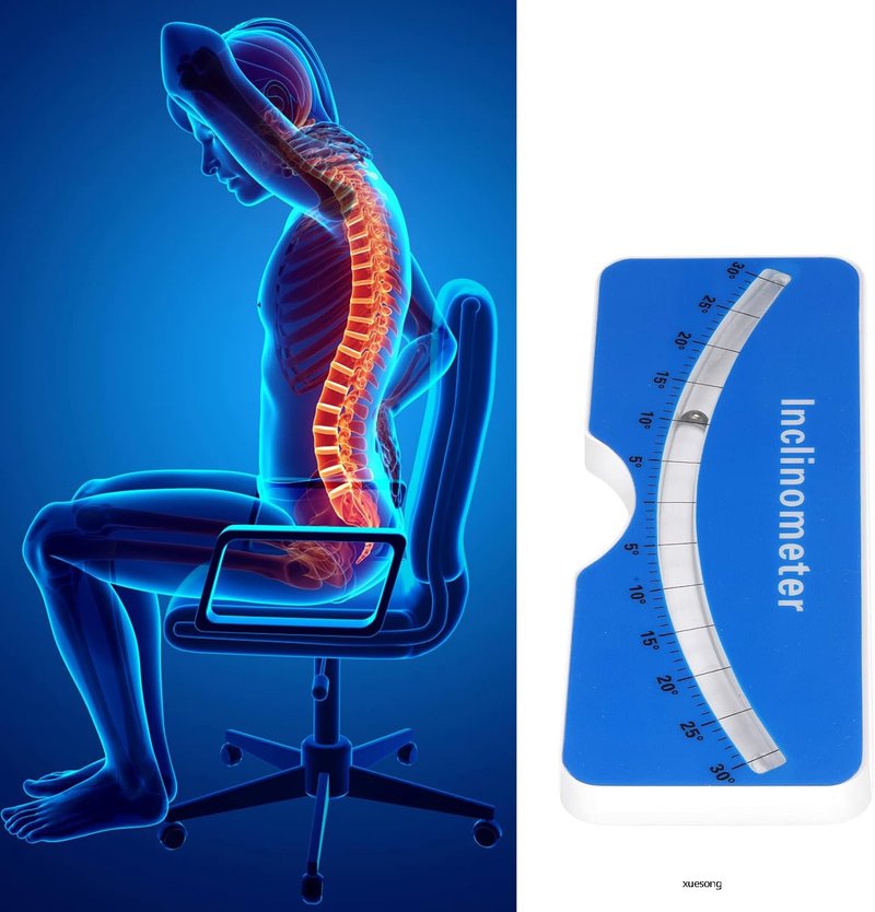 xuesong Scoliometer, Portable Device with Spine Contour and Metal Ball Insert for Measuring Spinal Alignment，Measure Spine Slope