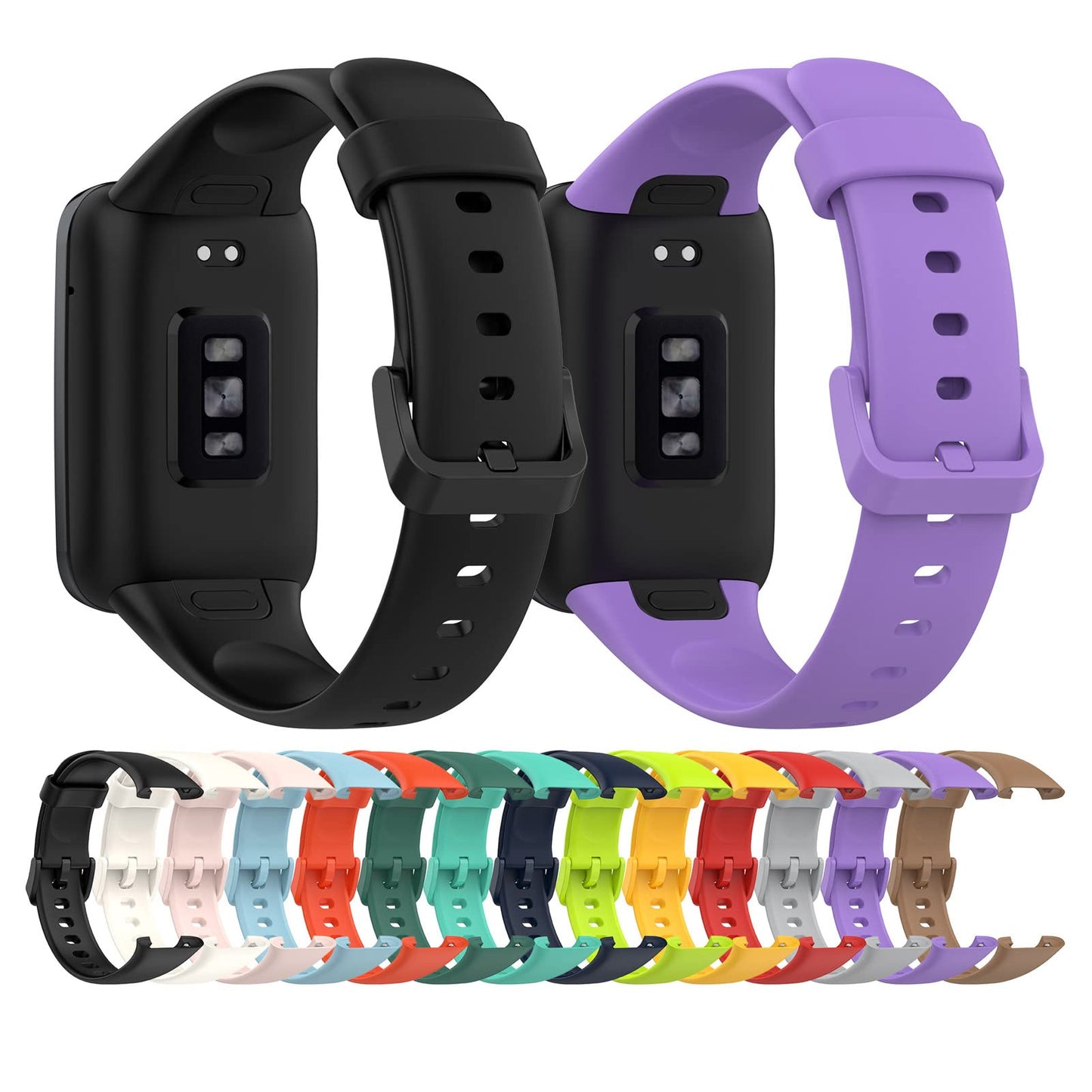 MOTONG Compatible with Xiaomi MI Band 7 Pro Replacement Band - Silicone Replacement Wrist Band Strap Compatible with Xiaomi MI Band 7 Pro(Silicone Black)