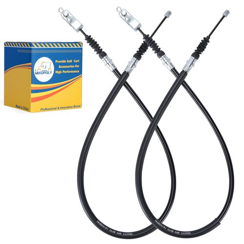 Mixopoly Driver & Passenger Side Brake Cable Kit for Club Car DS 2000-up Gas & Electric Stainless Steel Core 42 Inch Replace OEM 102022101 1019907 1020221-01
