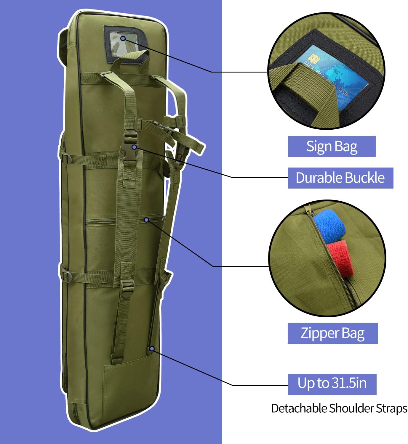 Rifle Bag - Tactical Long Rifle Backpack for Firearm Storage & Transportation | Ideal for Outdoor Hunting