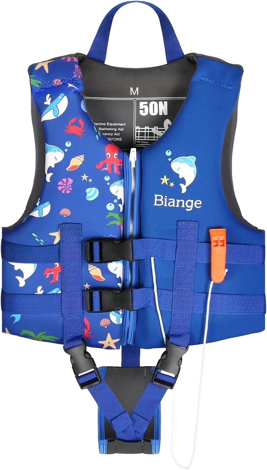 Skiennix Kids Swim Vest - Toddler Swimming Jacket Floaties with Emergency Whistle | Ages 1-9 Years Old