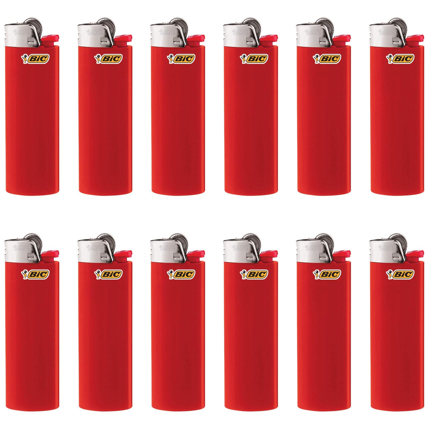 BIC Classic Maxi Pocket Lighter, Red, 12-Pack (Packaging May Vary)
