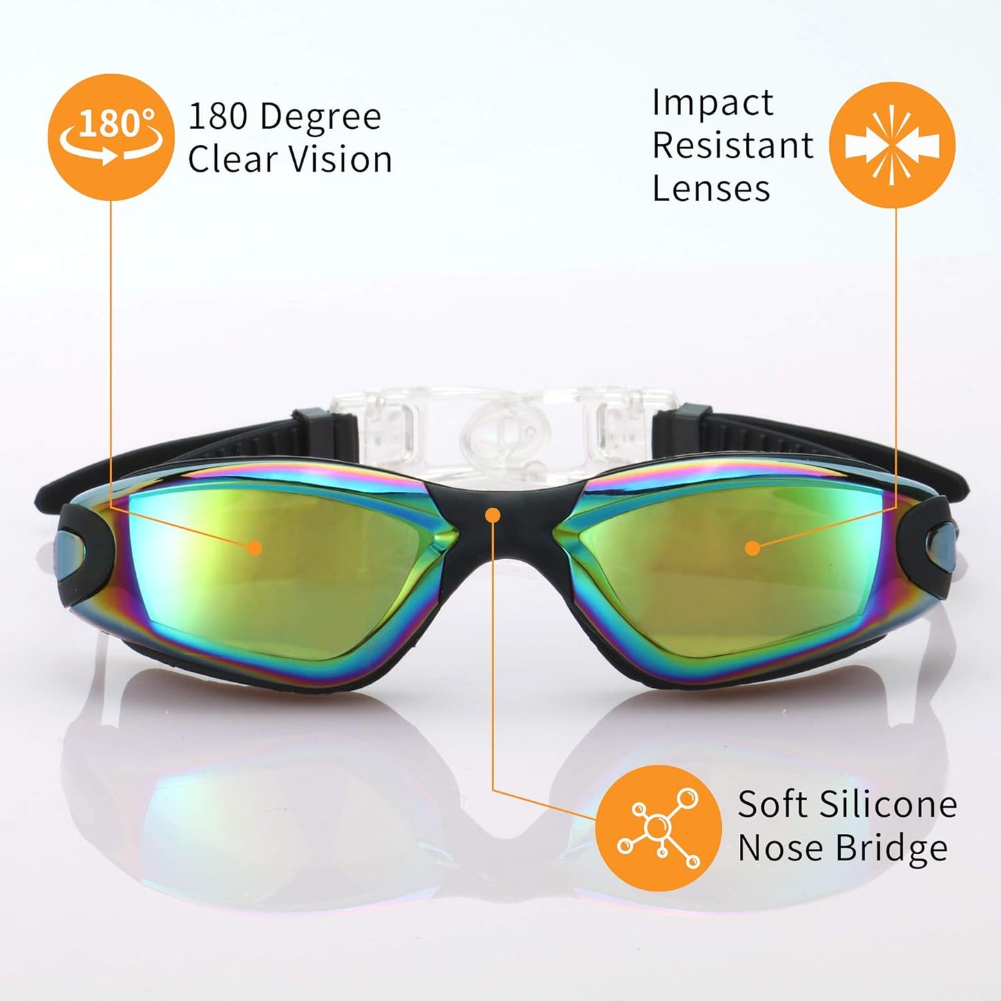 Skiennix Kids Swim Goggles - UV Protection, Anti-Fog, Leak-Proof | 4 Pack for Ages 6-14