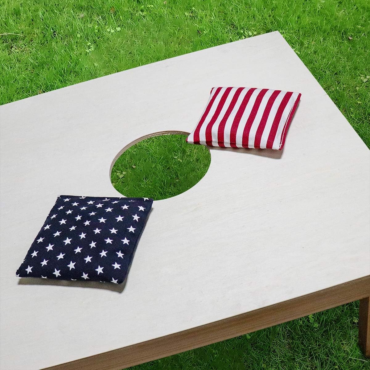 Nattork Cornhole Bags Set of 8 - Premium All-Weather Resistant Bean Bags - Regulation Size with Tote Bag