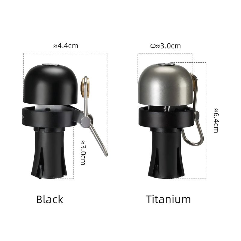 ZOYOSPORTS Bicycle Bell Clear Loud Sound Mountain Bike Road Bike Horn Bicycle Handle Bells Ring Suitable for 22.2mm Handlebar 80db Bell 1PCS (Black)