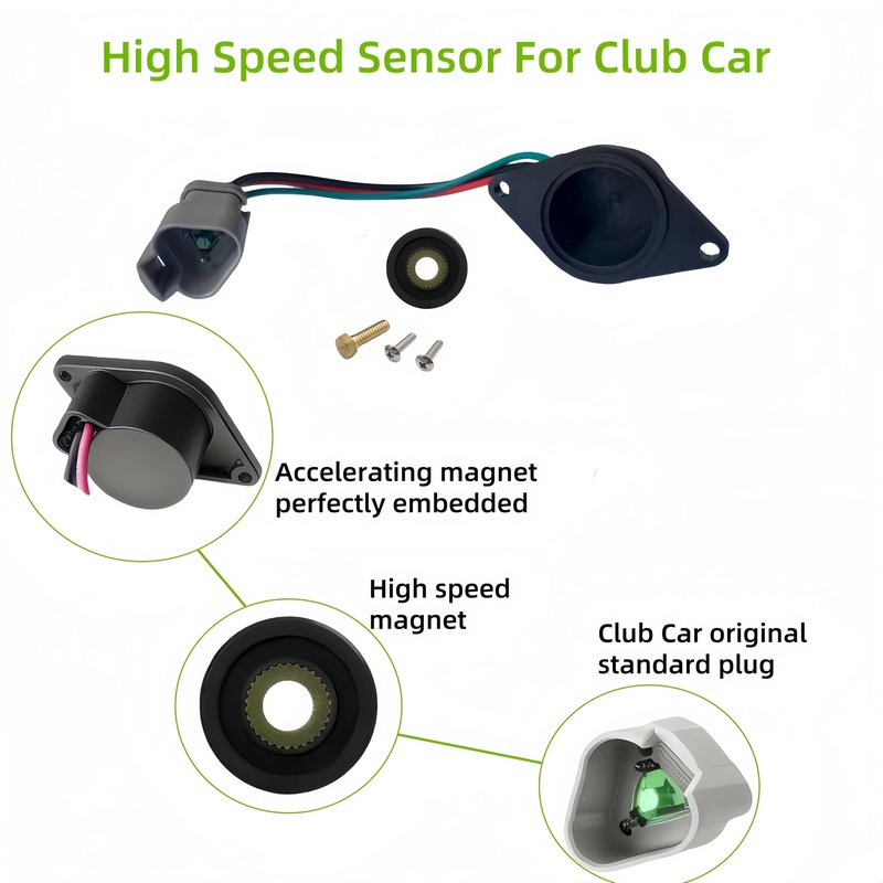 GENOUR Club car Speed Sensor High Speed Magnet Fits Club Car IQ DS/Precedent 48V | Replaces OEM# 102704901 102265601 | Golf Cart Speed Sensor Controller Accessory (2004-Up ADC Motor)