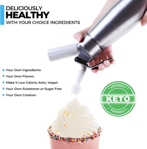 ICO Whipped Cream Chargers - 10 Count 8g N2O for Whipped Cream Dispenser | Perfect for Standard Makers
