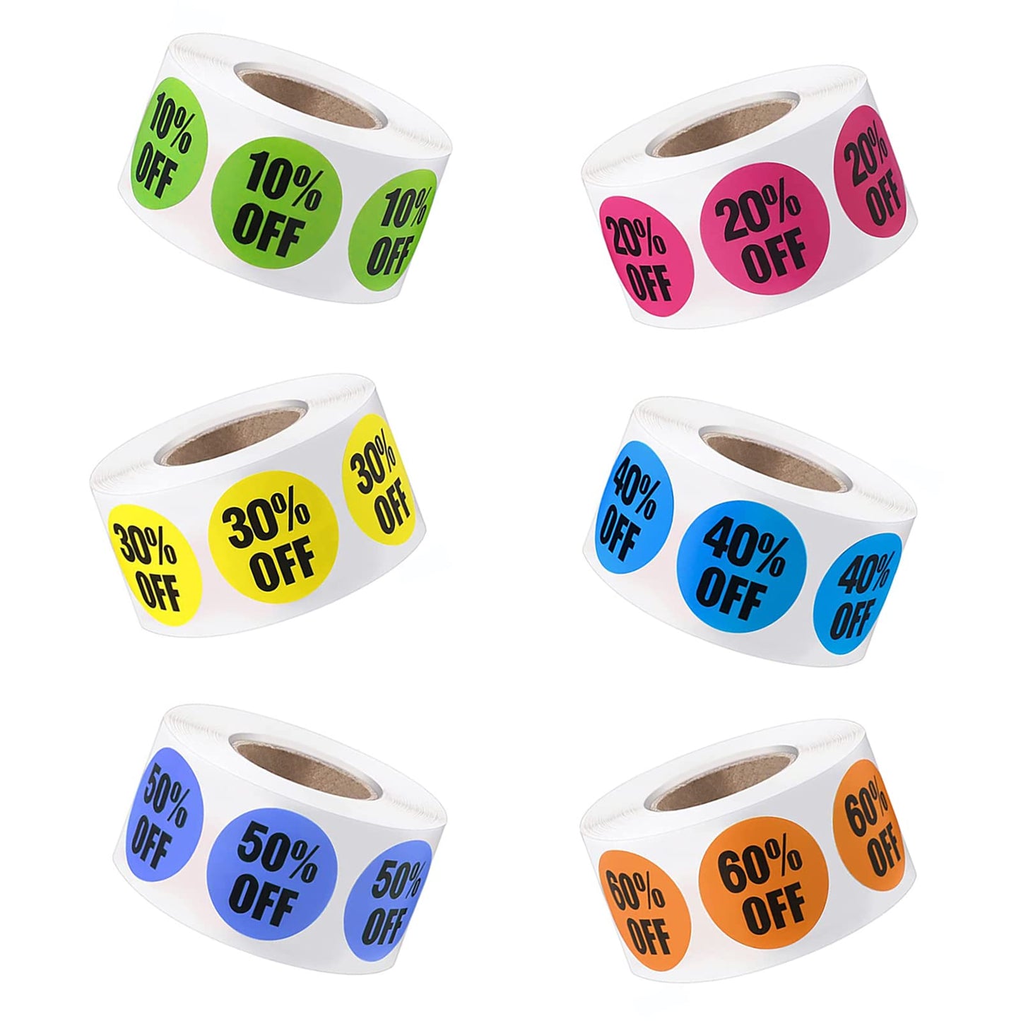 3000 PCS Percent Off Sale Stickers Discount Coupons Labels Tag Sale Sticker