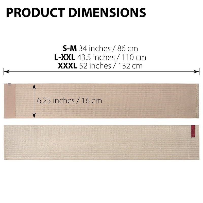 ORTONYX 6.25" Abdominal Binder for Men and Women/Postpartum Post-operative Post-surgery Wrap/Abdomen Navel Umbilical Hernia Support Belt / 524006 Beige L/XXL