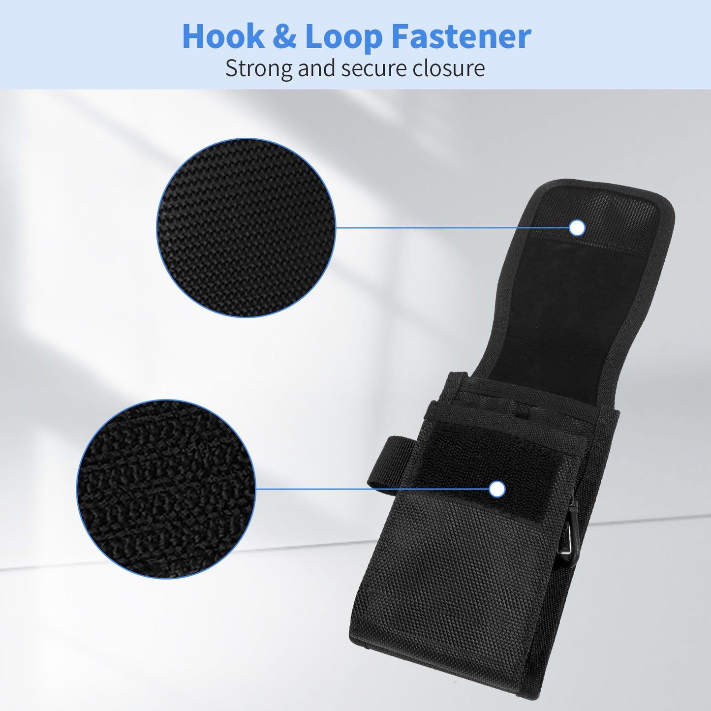 KENOBE Belt EDC Pouch, 5-Pocket Multi-Purpose Tool Holder, Multitool Holster Tactical Pouch Cell Phone Organizer for Work, Hiking, Camping, Barbecue, Rescue