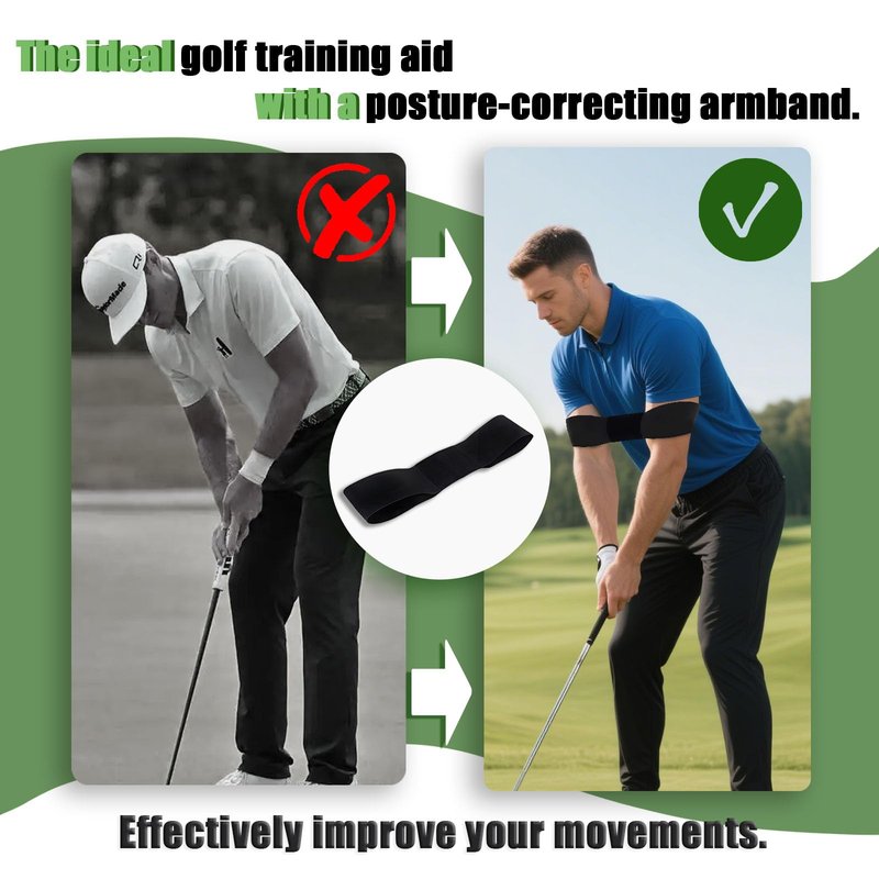 Ruoyang Retractable Golf Swing Trainer & Golf Grip Trainer for Warm-up, Right-Handed Golf Training Aid with Strength & Tempo Practice, Indoor Golf Club for Chipping and Hitting