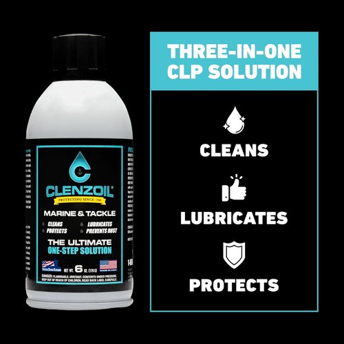 CLENZOIL Marine & Tackle Fishing Gear Oil Lubricant - Perfect for Reels, Motors & Downriggers - Easy Application