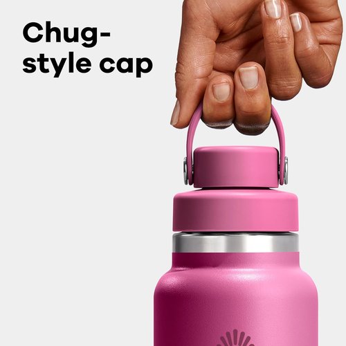 Hydro Flask Water Bottle - Insulated Stainless Steel - 40 Oz Wide Mouth Chug Lid, Leakproof Gray