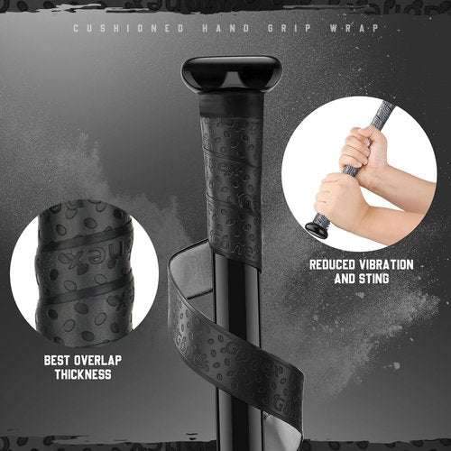 Gonex Baseball Bat Grip Tape - Pro Feel Full Adhesive - 1.1mm Thickness, 40.16'' Length (1 Pack/2 Packs)
