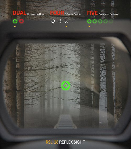Feyachi Reflex Sight - 4 Reticle Red & Green Dot Sight Optics with Red Laser Sight Less Than 5mW Output for Picatinny Rails