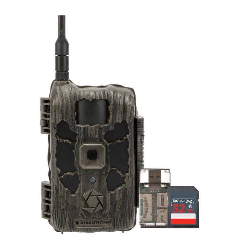 Stealth Cam 40MP Deceptor Max Cellular Trail Camera with 32GB Memory Card and Card Reader (3 Items)