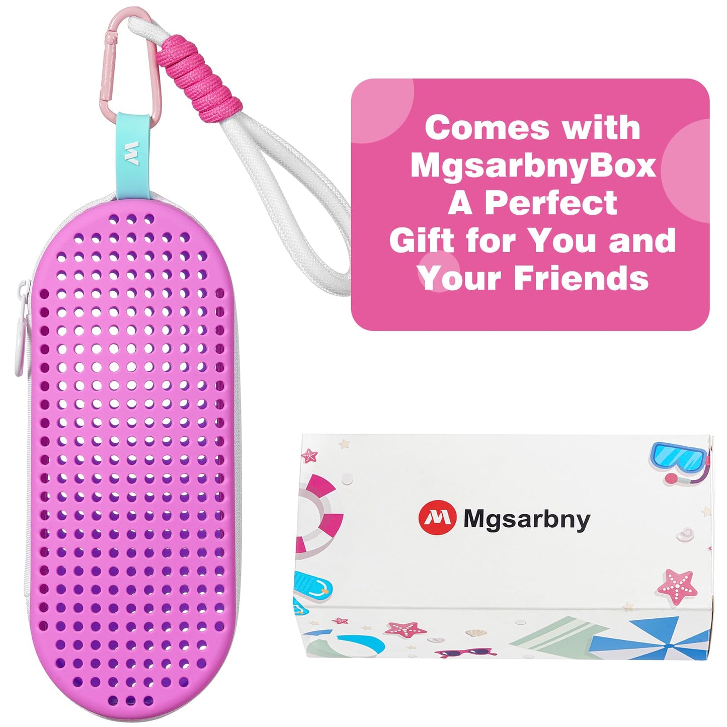 MSNATURALLY Swim Goggles Case For Swimming Goggles, Mothers Day Gifts, 2026 New Silicone Protective Cases with Drain Hole for Goggles, Summer Must Haves