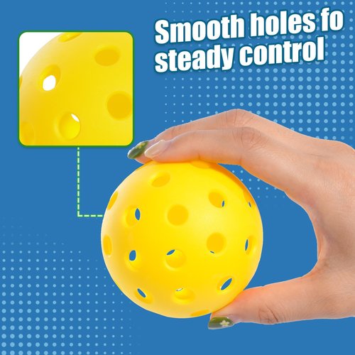 arcopik Pickleball Balls – Outdoor Style | Durable, Crack-Resistant for Tournament Play, Practice & Training (Pack of 4)