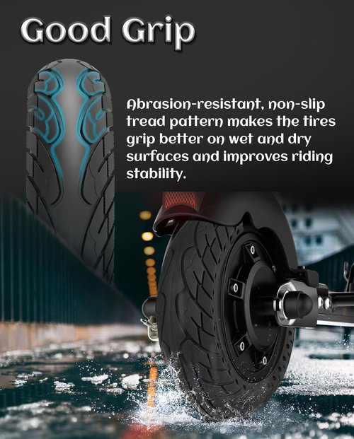 GLDYTIMES 10 x 2.5 Inches Electric Scooter Tire 60/70-6.5 Solid Tire Fit for Ninebot Max G30P G30LP~Gotrax G5 G6~Hiboy Max 3~Hover 1 Alpha~Zero10X~OKAI Neon Pro, 10" Anti-explosion Replacement Wheel