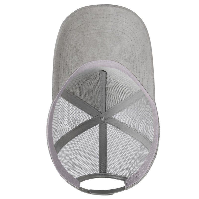 UVSAI Suede Curved Brim Trucker Cap Adjustable Snapback Hat Mesh Back Breathable for Men Women 2 Pack SH03