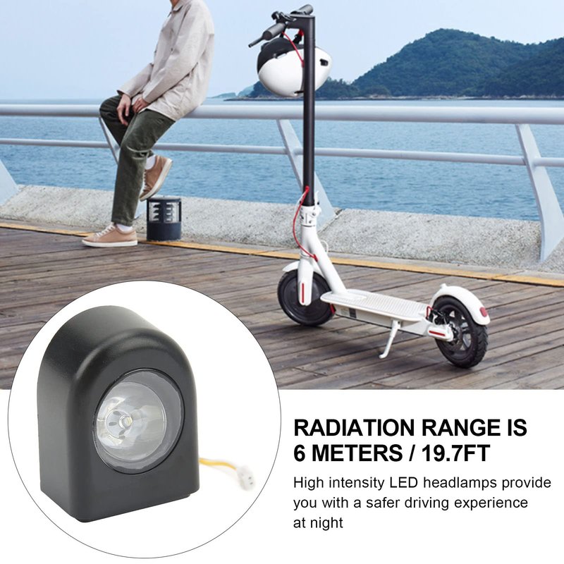 Electric Scooter Front Light,Front Light LED Spotlight Warning Lamp for M365 PRO2 for Night Daytime Cycling