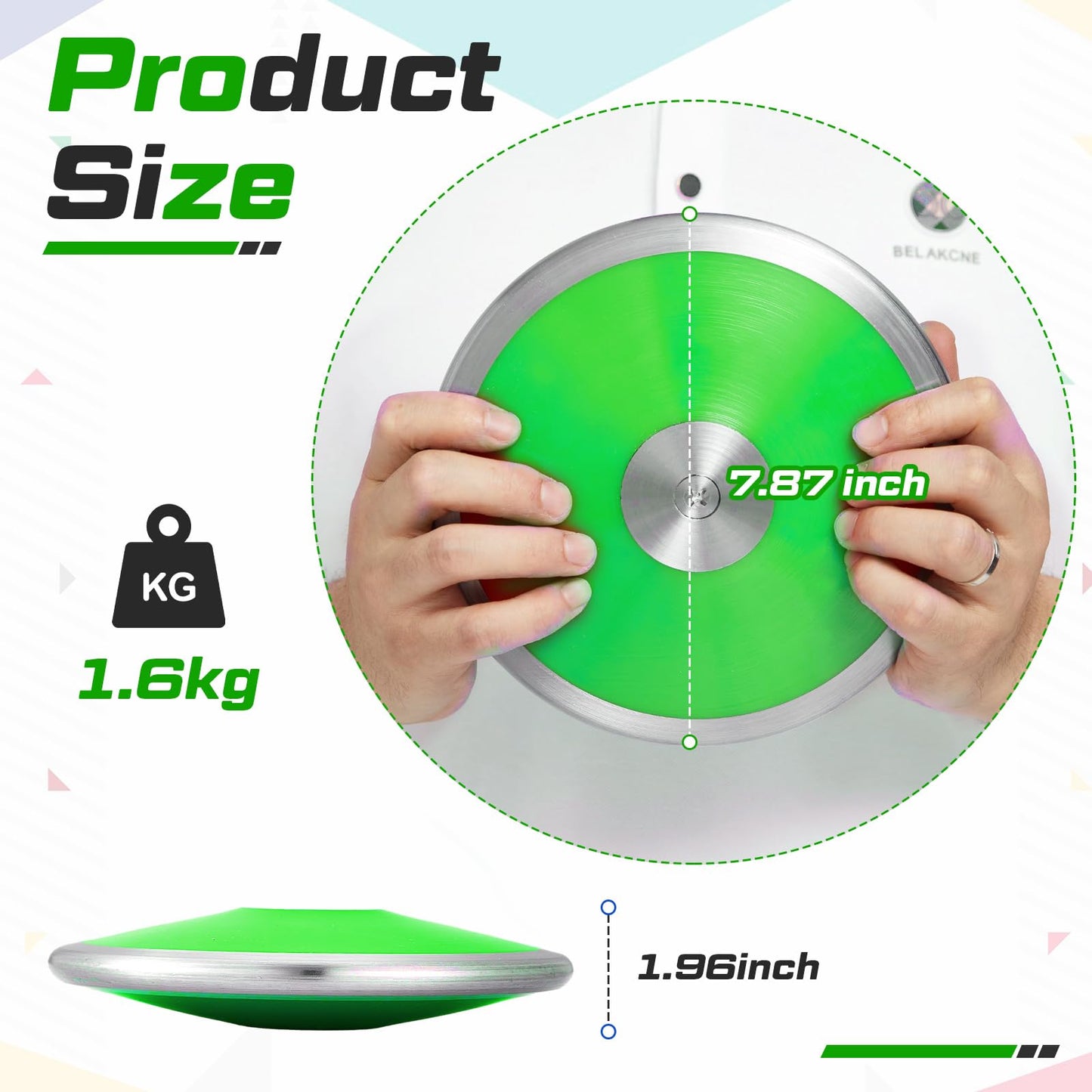 Wettarn 2 Pcs 1. 6 kg Sports Training Discus for Junior High School Students Teen Boys Girls Graduation Gifts for Discus Track and Field Discuses Track and Field Equipment Men Women