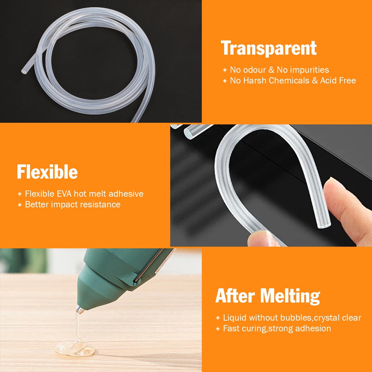 10 Pack Long Mini Hot Glue Stick Rolls, 3 FT Long x 0.27" Diameter Glue Sticks for Glue Gun, Perfect Fit for Mini Glue Guns, Widely Used in Wood, Metal, Glass, Plastic, Floral, Fabric, and More