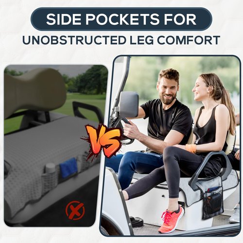 CRAFTSMAN GOLF Cart Seat Covers Golf Cart Covers 2 Passenger Universal Seat Covers for EZGO Club CAR Yamaha 2-Seat Cart Golf Cart Seat Blanket Golf Accessories