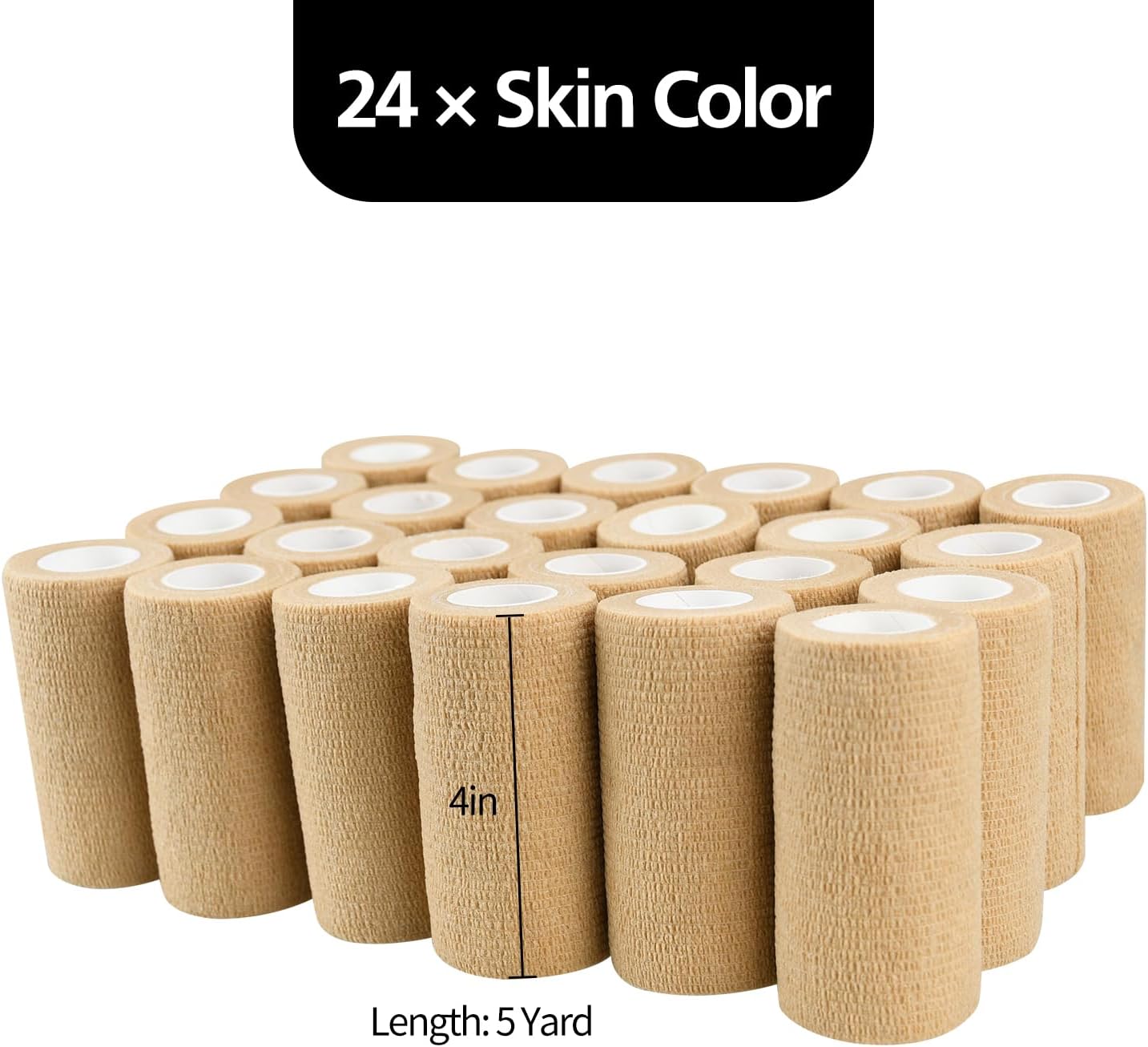 Skiennix Self-Adhesive Bandage Wraps - 12pcs, 2in x 5 Yards | Ideal for Sports, Wrist & Ankle Support