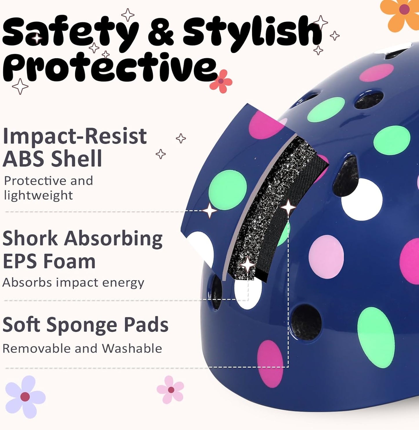 Skiennix Kids Toddler Bike Helmet - Adjustable Multi-Sport Safety Gear for Boys & Girls | Infant to Children Size