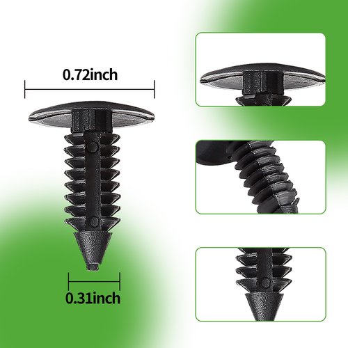 10L0L Golf Cart Universal Plastic Rivet for Yamaha EZGO Club Car Golf Cart with Clip-on Screw Driver OEM 1010434, (50 PCS)