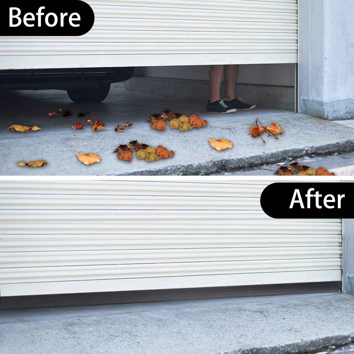 Ginchain Convex Shape Aluminum Track Garage Door Seals Weather Stripping Kit (10ft, T2-003)