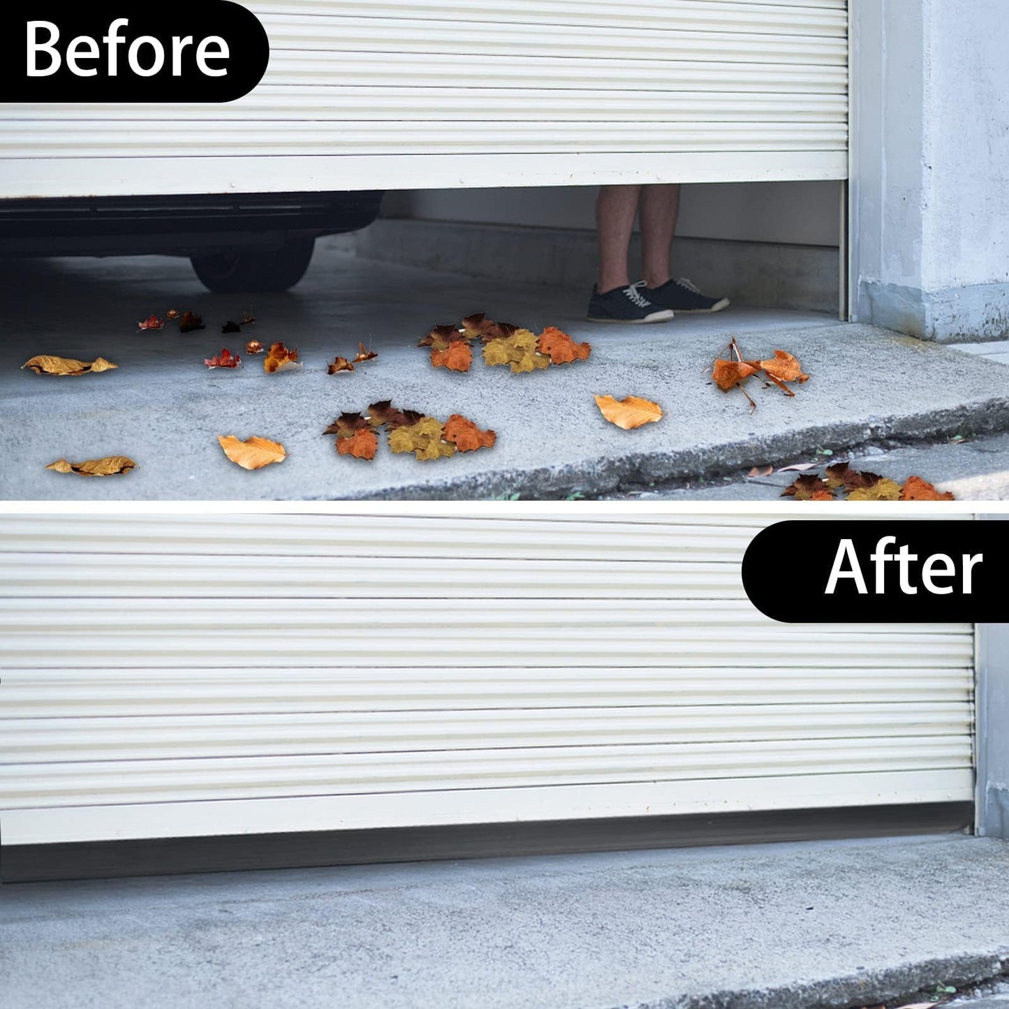 Ginchain Aluminum Track Garage Door Seals, U+O Shape Weather Seal, EPDM Rubber Retainer Base Kit, Universal Weather Stripping Kit (20ft), T2-006